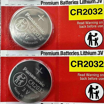 #ad 2 x SUPER FRESH Panasonic CR2032 CR 2032 Lithium Battery 3V Coin Cell Exp. 2033 $2.98