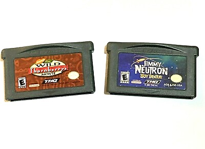 #ad Lot of 2 GBA Games Wild Thornberrys and Jimmy Neutron Cartridges Only Tested $19.99