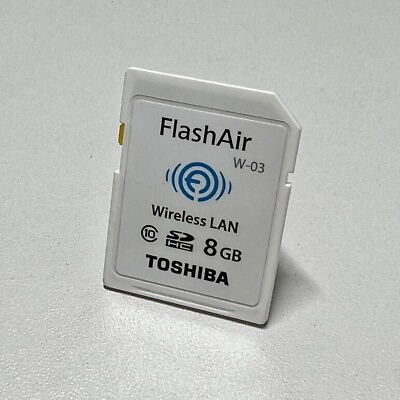#ad #ad TOSHIBA W 03 FlashAir 8GB Memory Card Good condition Tested works USED $30.75