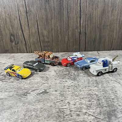 #ad Lot of 6 Cars Pixar Mattel 2011 Lightning McQueen Mater Collectable Toys $44.99