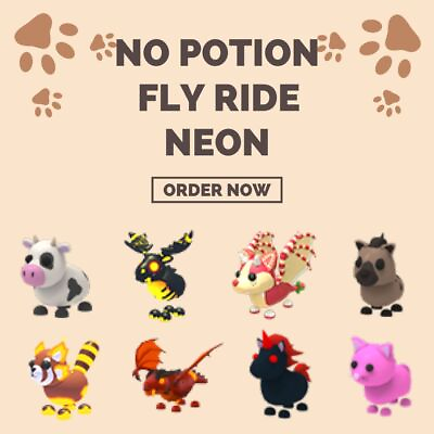 #ad No Potion FR Fly Ride NFR Neon MFR Mega Adopt Me $4.74
