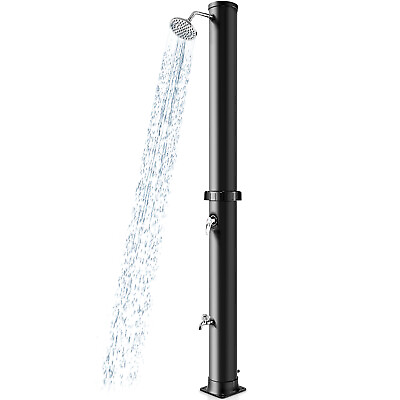 #ad 7.2 FT Solar Heated Outdoor Shower 10 Gallon Freestanding Shower for Poolside $119.99