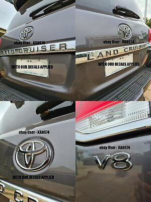 #ad FITS Toyota Land Cruiser V8 LC 200 emblem decals 08 09 2010 2011 2012 2013 2014 $20.00