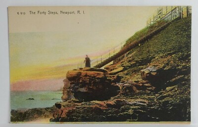 Newport Rhode Island The Forty Steps Postcard S17 $3.95