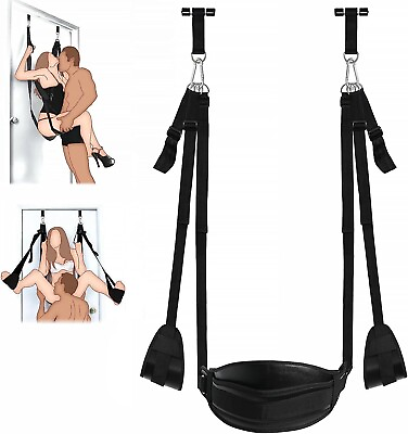 #ad BDSM Door Sex Swing with Seat Newest Leather Soft Plush Sex Slings Adult Sex Toy $23.99