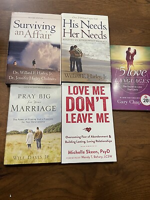 #ad 5 SELF HELP Marriage Divorce Book Lot Surviving An Affair His Her Needs NICE $22.00