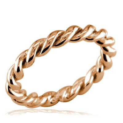 #ad Stackable Ladies Rope Ring in 14k Pink Gold $364.00