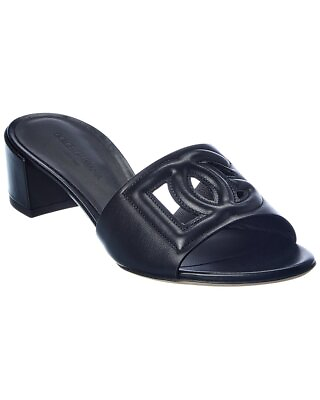 #ad Dolce amp; Gabbana Dg Logo Leather Sandal Women#x27;s $499.99