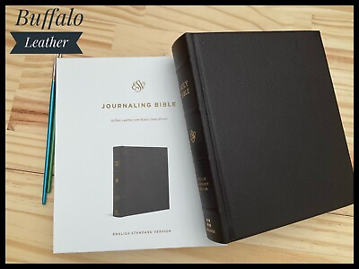 #ad ESV Journaling Bible Buffalo Leather over Board $47.98
