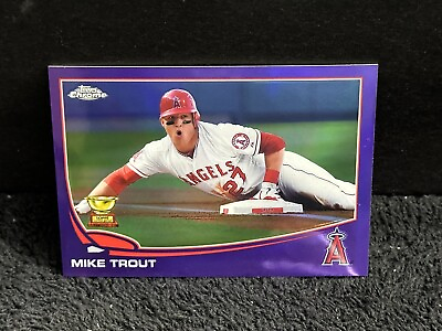 #ad Mike Trout 2013 Topps Chrome Purple Refractor Gold Rookie Cup #1 LA Angels $69.99