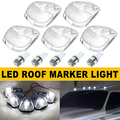 #ad 5X Clear Cab Roof Running Marker Lights 5X LED Bulbs For 99 16 Ford F250 F350 $9.68