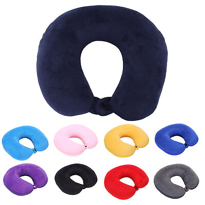 #ad Inflatable U Shaped Travel Pillow Neck Support Head Rest Car Plane Soft Cushion $8.97