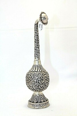 #ad Sterling Sprinkler Rose Water Silver Antique India Indian Hand Engraved 925 B550 $675.00
