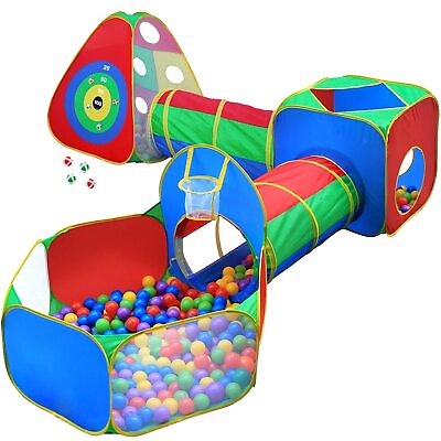 #ad Hide N Side 5pc Kids Ball Pit Tents and Tunnels Toddler Jungle Gym Play Tent wi $83.92