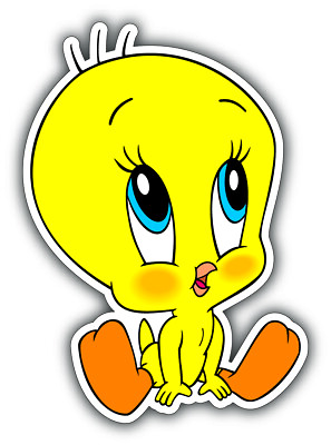 #ad BABY TWEETY BIRD 3M STICKER CARTOON REVERS BUMPER STICKER DECAL GAME LOONEY $61.99