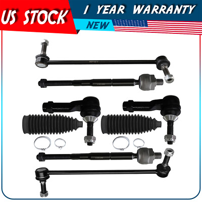 #ad 8Pcs Front Tie Rod End Sway Bar and Pinion Bellow For 2011 2017 Ford Explorer $55.49