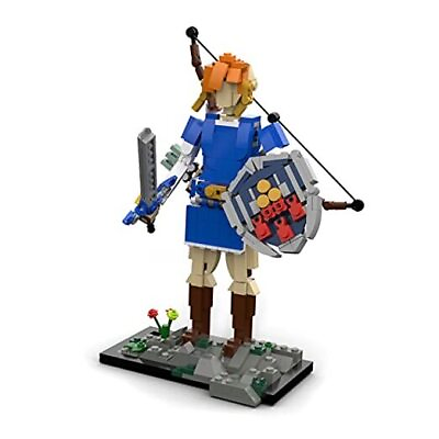 #ad Breath of The Wild Building Block Kit Game Character Model Link Action Figure $53.31