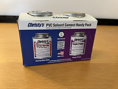 #ad Christys 34280 Blue Purple Primer and Cement for CPVC PVC 2 X 8 oz. $9.99