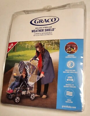 #ad NEW Graco Deluxe Baby Stroller Weather Shield Jogger Rain Wind Cover Guard NIP $14.45