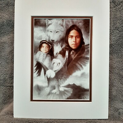 #ad quot;Theawasaquot; Vee Ola Corso Wintercount Native American Indian Signed Art Print NEW $36.95