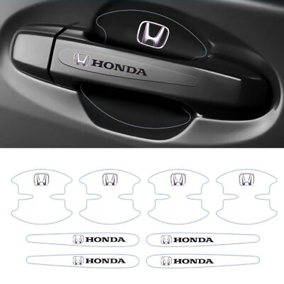 #ad 8pcs Invisible Car Door Handle Scratches Sticker Protector Film Decal for Honda $12.99