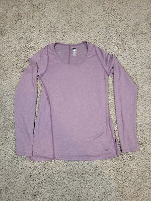 #ad REI Shirt Womens Polyester Long Sleeve Outdoor Casual Purple Size Small A2 $8.09