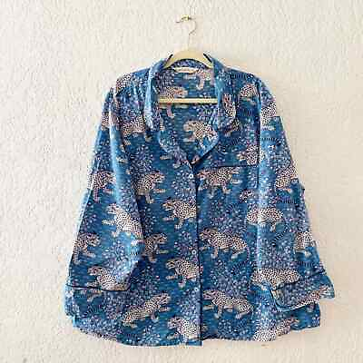 #ad Printfresh Bagheera Long Sleeve Pajama PJ Top Shirt Organic Cotton Sleepwear 5X $49.00