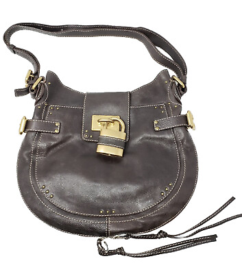 #ad $1500 CHLOE Brown Paddington Crossbody Leather Bag AUTHENITIC $375.00