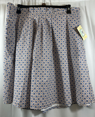 #ad NWT Bella Bird Patterned Cotton Skirt w Lining Size XXLarge $9.00