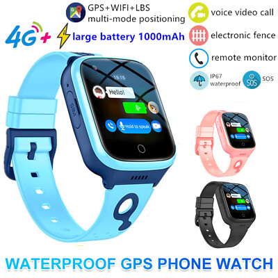 #ad WIFI Smart Watch 1.44’’ HD Touch Screen Walkie GPS Tracker Waterproof Bracelet $45.64