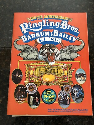 #ad Barnum amp; Bailey Ringling Bros 100th Anniversary 1970 Program With Posters $27.00