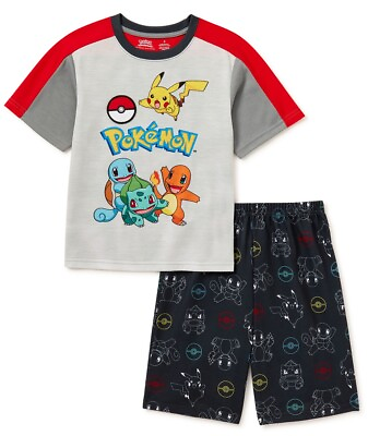 #ad NWT Kids Pokemon Pikachu Pajamas Pants T Shirt Shorts Boy Girl 4 5 6 7 8 10 $24.65