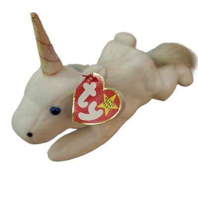 #ad Ty Beanie Baby MYSTIC Unicorn IRIDESCENT Horn FUR RAINBOW Mane amp; Tail ERRORS $64.99