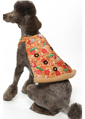 #ad Pizza Slice Halloween Dog Costume Size Medium 20 50lb Beagle Standard Poodle $15.10