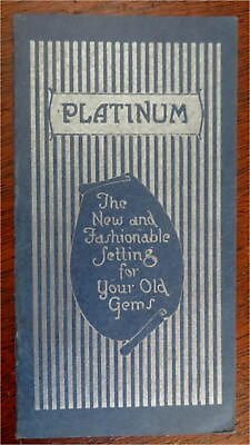 #ad Platinum Sterling Jewelry Shop c. 1920#x27;s Advertising Illustrated Promo catalogue $42.50
