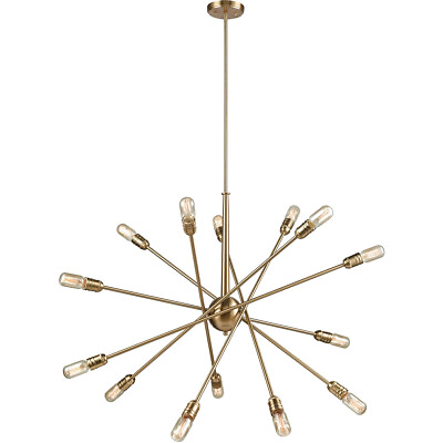 #ad Decovio 14297 SB14 Ogden 14 Light 38 inch Satin Brass Chandelier Ceiling Light $652.00