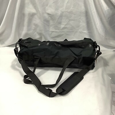 #ad Farah Mens Double Handle Inner Pockets Adjustable Strap Black Barrel Bag Size OS $29.99