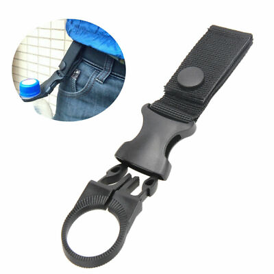 #ad Water Bottle Holder Clip Outdoor Camping Hiking Tactical Hanging Belt Buckle US $4.99