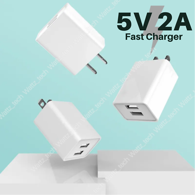 #ad USB Dual Wall Fast Charger Adapter 5V 2A For Android Galaxy iPhone Samsung $9.89