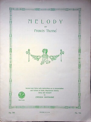 #ad MELODY BY FRANCIS THOME MUSIC SHEET JANUARY 1 1944 $7.16