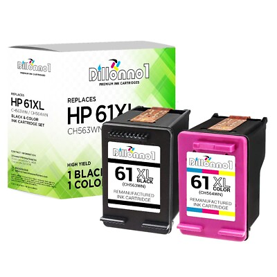 #ad 2PK Replacement for HP 61XL Ink Cartridge 1 Black amp; 1 Color 4500 4501 4502 5530 $21.95