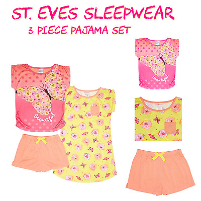 #ad St Eve Kids Butterfly 3 Piece Pajama Set NWT Free Shipping $14.24
