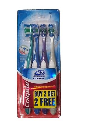 #ad Colgate 360 Adult Toothbrush Soft Whole Mouth Clean With Polish Cups 4 Count $8.99