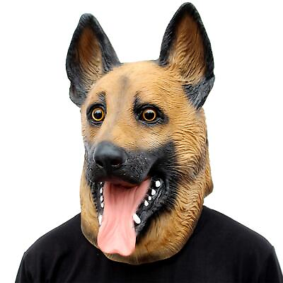 #ad Dog Head Mask Halloween Party Dog Costume Masks Super Bowl Costume Latex Animal $18.82