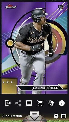 #ad CAL MITCHELL ICONIC FINEST PURPLE BASE 250cc EXCLUSIVE TOPPS BUNT DIGITAL $1.89