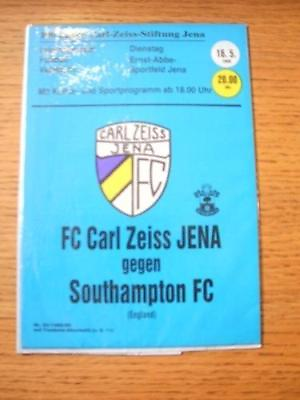 #ad 16 05 1989 Carl Zeiss Jena v Southampton Friendly . N GBP 3.99