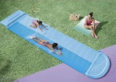 #ad NIB 18FT 2 Lane Water Slide Sun Squad Outdoor Water Sprinkler Toy amp; Drench Pool $16.93