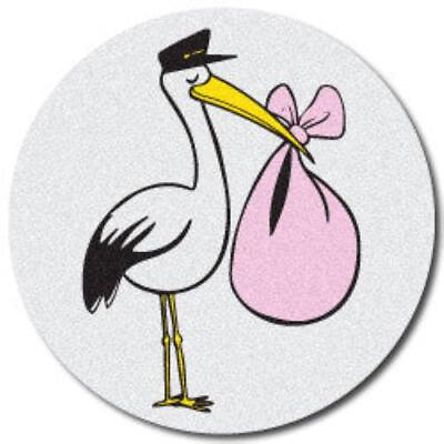 #ad 3M Scotchlite Reflective Ambulance Stork Decal Pink Baby Girl Delivery Marker $2.99