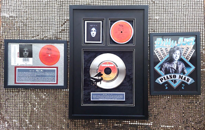 #ad PIANO MAN Billy Joel 15 X 21 award Original labels amp; photo $239.00