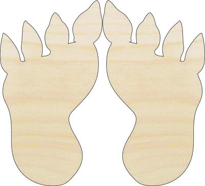 #ad Monster Feet Laser Cut Wood Shape MYTH88 $69.16